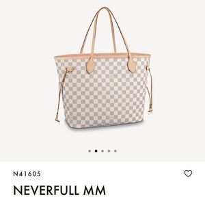 Loui Vuitton neverfull mm bag without clutch